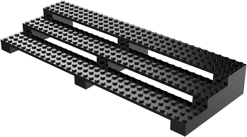 popbricks Store Brick Minifigure Display Stand – 3-Tier Display Case for Lego Minifigures – Holds 35 Figures – Black Organizer Shelf for Collectors | Great Gift for Minifigure Lovers - Image 1